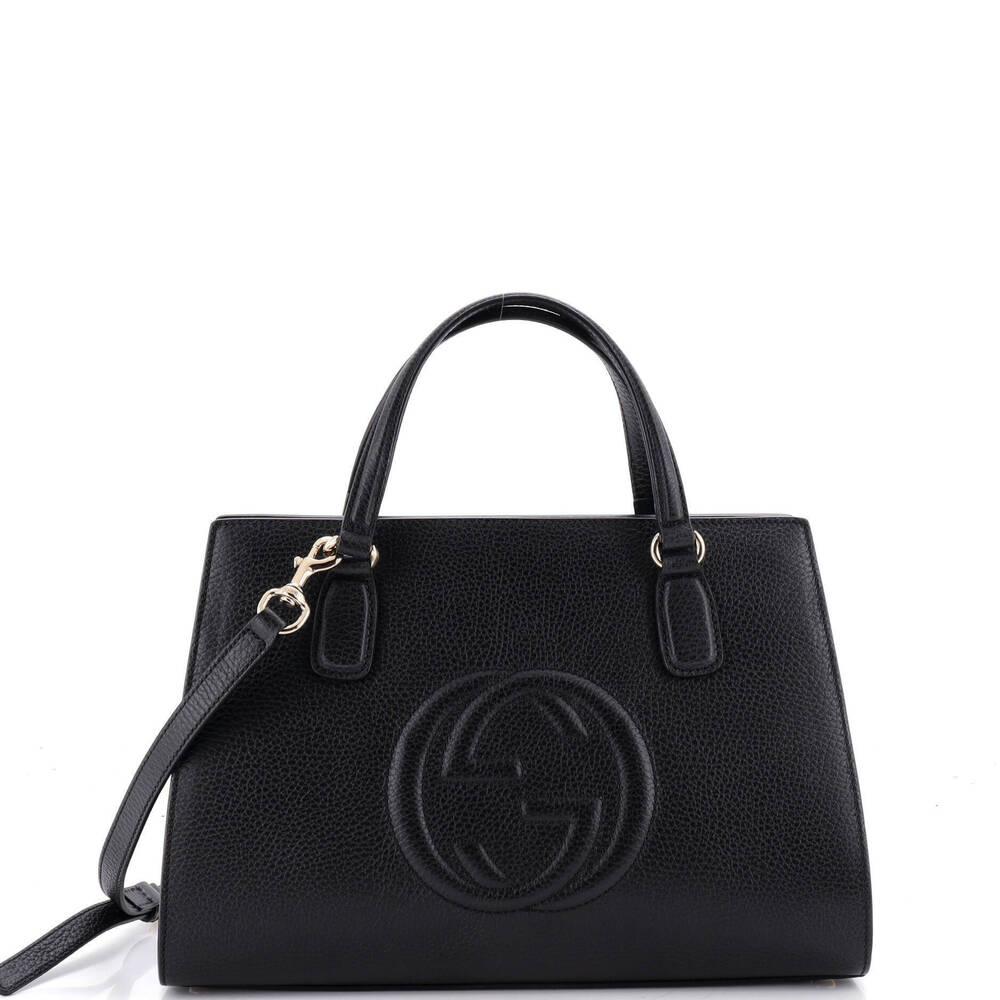 Gucci Medium Soho Convertible Top Handle Satchel Leather
